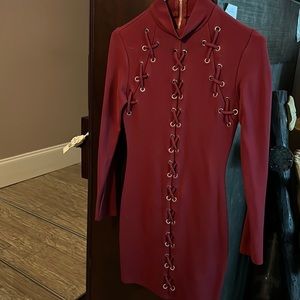 New size Small burgundy dress